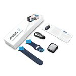 Ceas Smartwatch Premium W37, Tehnologie Tactila de Ultima Generatie, Monitorizare ritm cardiac si tensiune arteriala, Rezistent la Apa, din metal si silicon, Watch 7