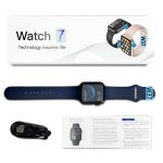 Ceas Smartwatch Premium W37, Tehnologie Tactila de Ultima Generatie, Monitorizare ritm cardiac si tensiune arteriala, Rezistent la Apa, din metal si silicon, Watch 7