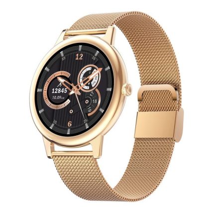 Smartwatch E10 Premium, pentru dame, impermeabil, curea de piele, comod la purtare, functii multiple