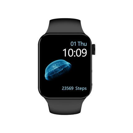 Smartwatch seria 7, carcasa de aluminiu, functii multiple, compatibil iOS/Android, W7 Pro