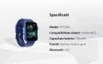 Ceas Smartwatch D06, cu Moduri sportive, Functii sanatate, Monitorizare somn, Memento sedentar, Alarma, Istoric apeluri