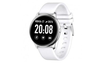 Smartwatch E10 Premium, pentru dame, impermeabil, curea de piele, comod la purtare, functii multiple