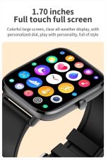 Smartwatch unisex impermeabil, moduri sport-exercitii fizice, termometru, monitorizare ritm cardiac, T45S
