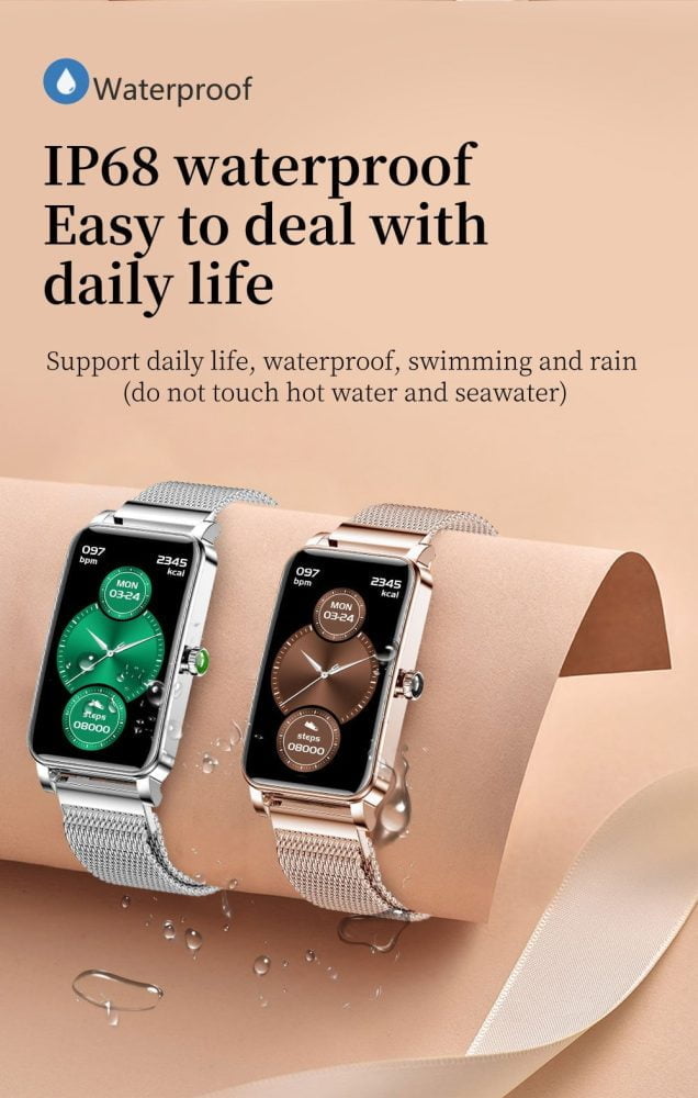Ceas Smartwatch pentru femei, display 1.45 inch, functii sanatate, calorii, pasi, ritm cardiac, model ZX19 37