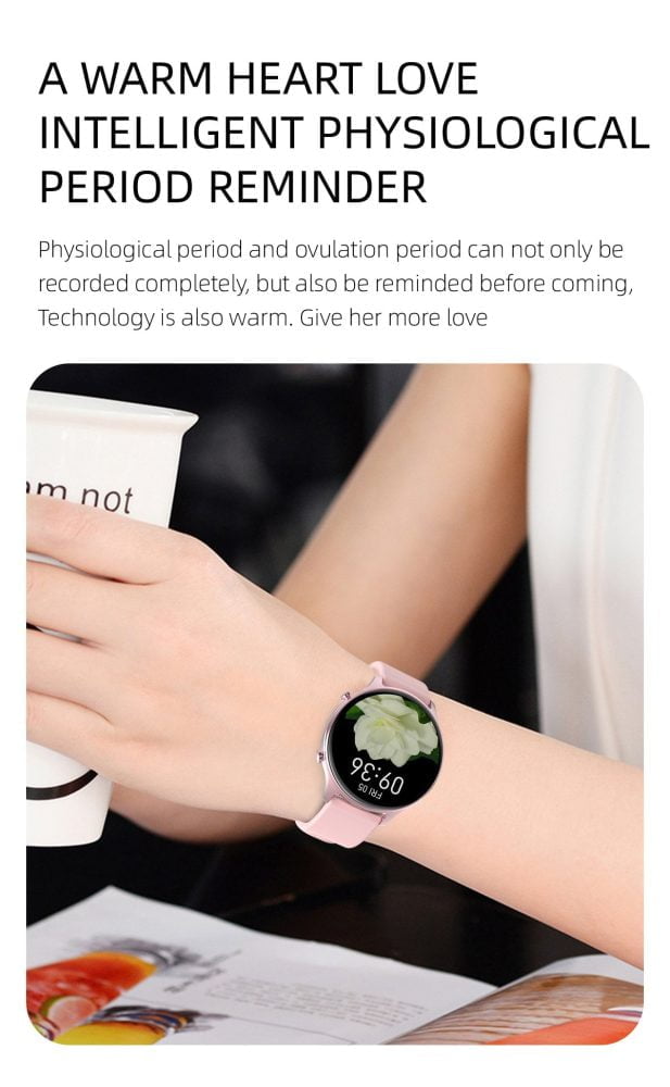 Smartwatch DK18, ecran LCD 1.28 inch, rezistent la apa, monitor ritm cardiac, primire notificari 38