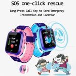 Ceas smartwatch pentru copii, ecran tactil, urmarire GPS, rezistenta IP67, S12