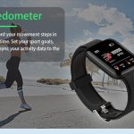 Ceas fitness smartwatch cu bluetooth si multe functii, notificari, ritm cardiac, puls, model 116
