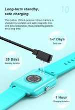 Smartwatch pentru copii, model P50, design modern si comod la purtare, viu colorat, functii interactive, monitorizare stare de sanatate