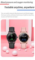 Ceas Smartwatch pentru Femei, Impermeabil, Monitor Ritm Cardiac, Baterie 150 mAh, model CF18P