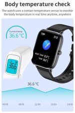Smartwatch unisex impermeabil, moduri sport-exercitii fizice, termometru, monitorizare ritm cardiac, T45S