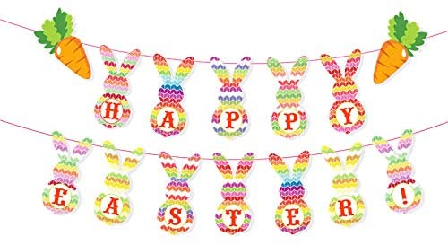 Ghirlanda litere decorative pentru Paste, ornament Happy Easter!