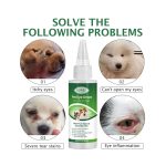 Picaturi de ochi pentru animale, scapa de conjuctivita si curata globul ocular, 60 ml, Elaimei