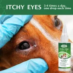 Picaturi de ochi pentru animale, scapa de conjuctivita si curata globul ocular, 60 ml, Elaimei