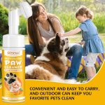 Sampon Spuma fara clatire, cu perie de silicon pentru curatarea labutelor, Oimmal Paw Cleaner