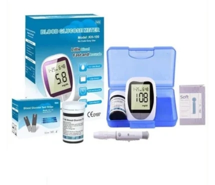 Glucometru IVD cu 50 ace sterile si 50 benzi pentru testarea glicemiei