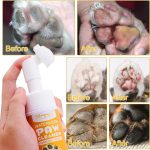 Sampon Spuma fara clatire, cu perie de silicon pentru curatarea labutelor, Oimmal Paw Cleaner