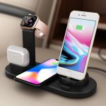 Statie de incarcare, incarcator magnetic fara fir, 6 in 1, pentru smartphone sau smartwatch, model YM-UD15