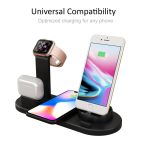 Statie de incarcare, incarcator magnetic fara fir, 6 in 1, pentru smartphone sau smartwatch, model YM-UD15