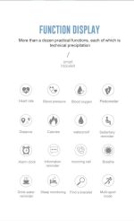 Ceas smartwatch unisex, design sport, rezistenta IP67, compatibil Android si iOs, model S30