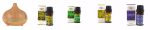Set complet de aromaterapie: Vaporizator ultrasonic + 4 uleiuri esentiale (4 x 10 ml)